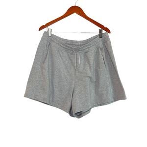 Athleta Retroterry High Rise Shorts 4.5" Sz 1X Heather Gray Lounge Sweat Shorts